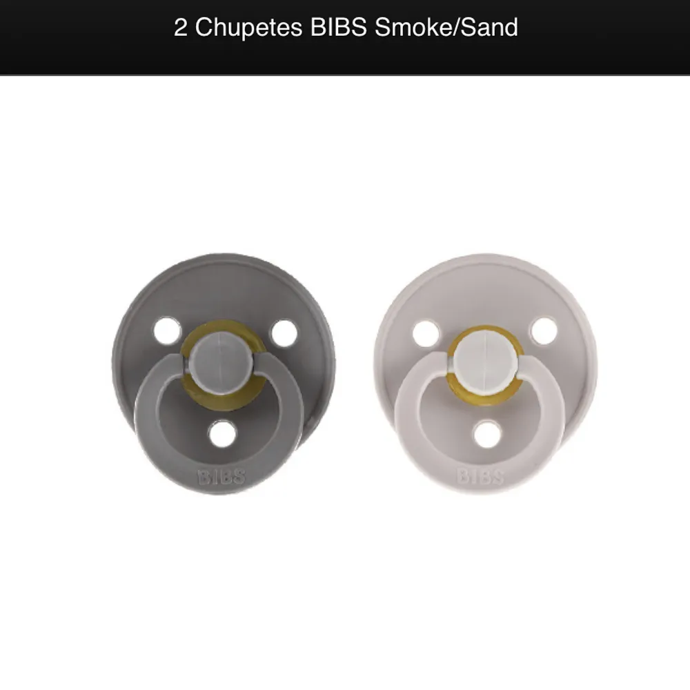 2 Chupetes BIBS Smoke/Sand