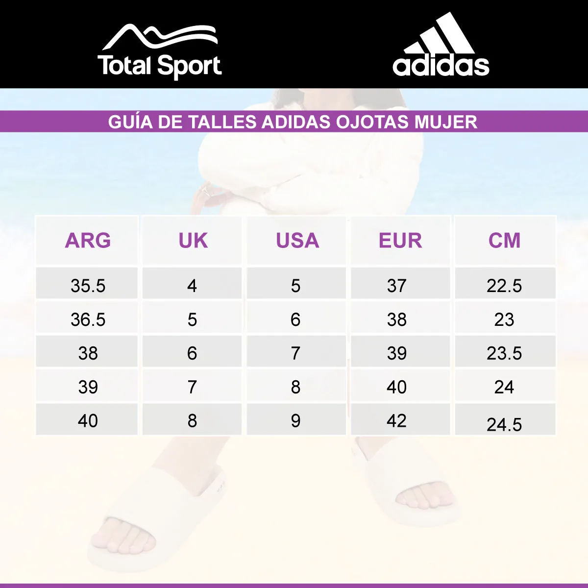 adidas Ojotas Adilette – Mujer – Gx9580
