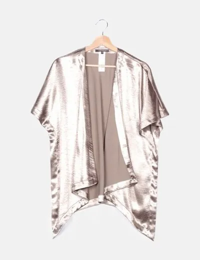 Adolfo Dominguez Kimono dorado satinado