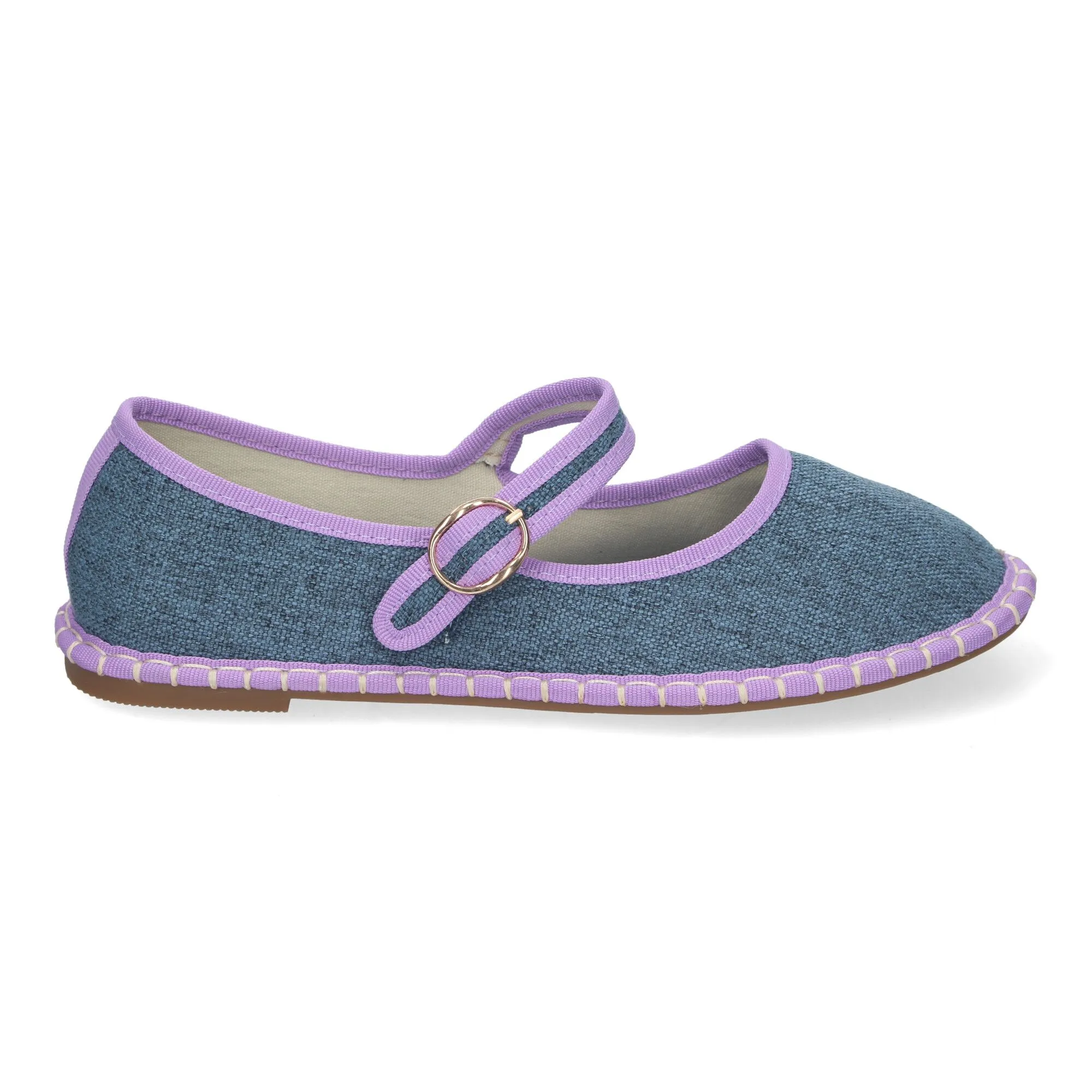 Alpargata veneciana estilo merceditas para mujer color azul YSD