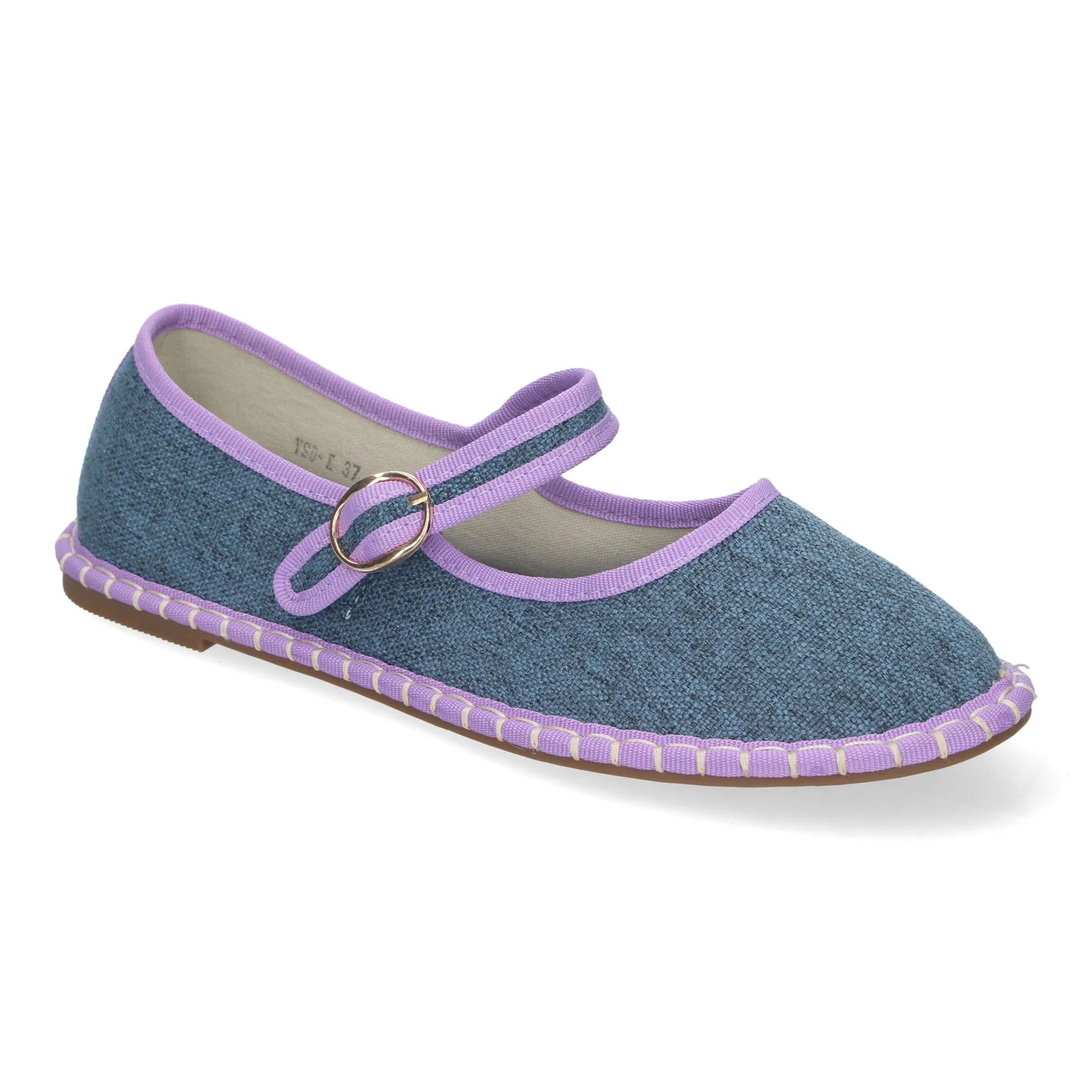 Alpargata veneciana estilo merceditas para mujer color azul YSD