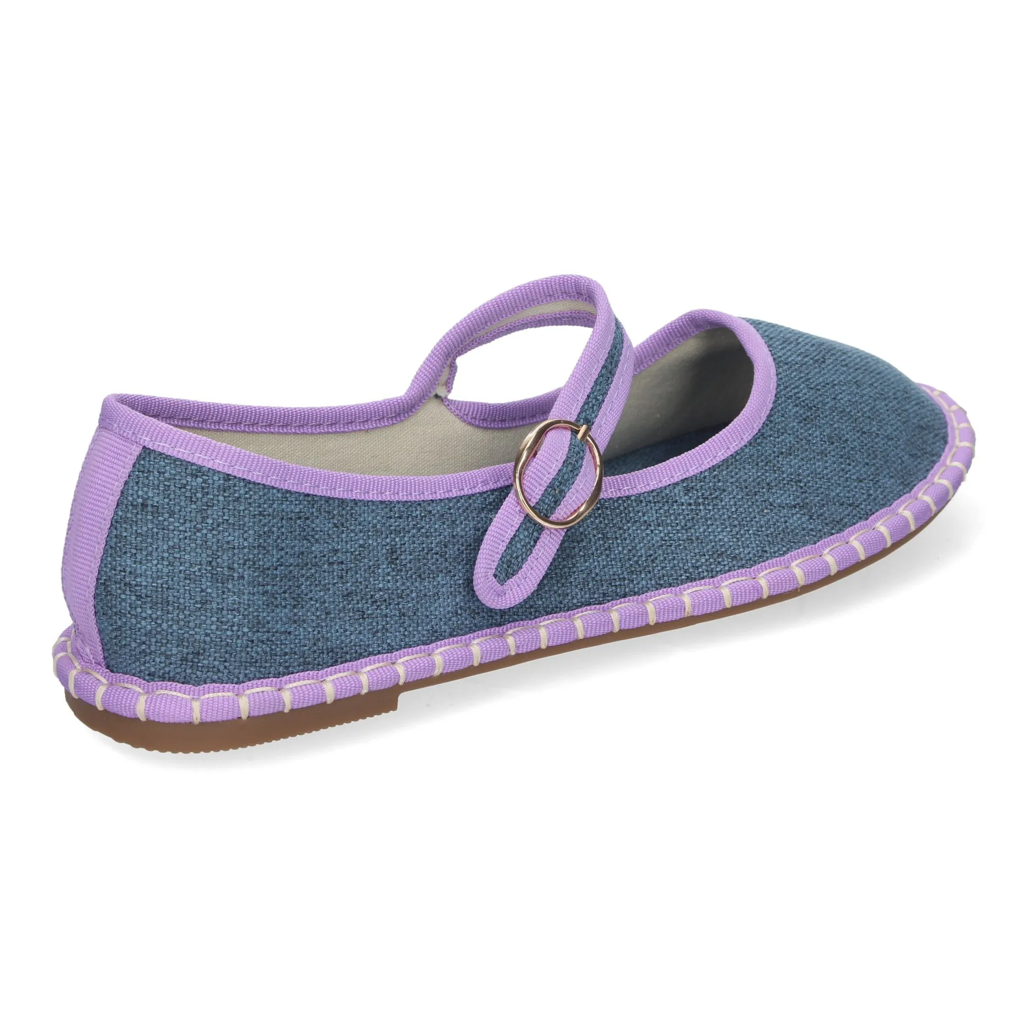 Alpargata veneciana estilo merceditas para mujer color azul YSD