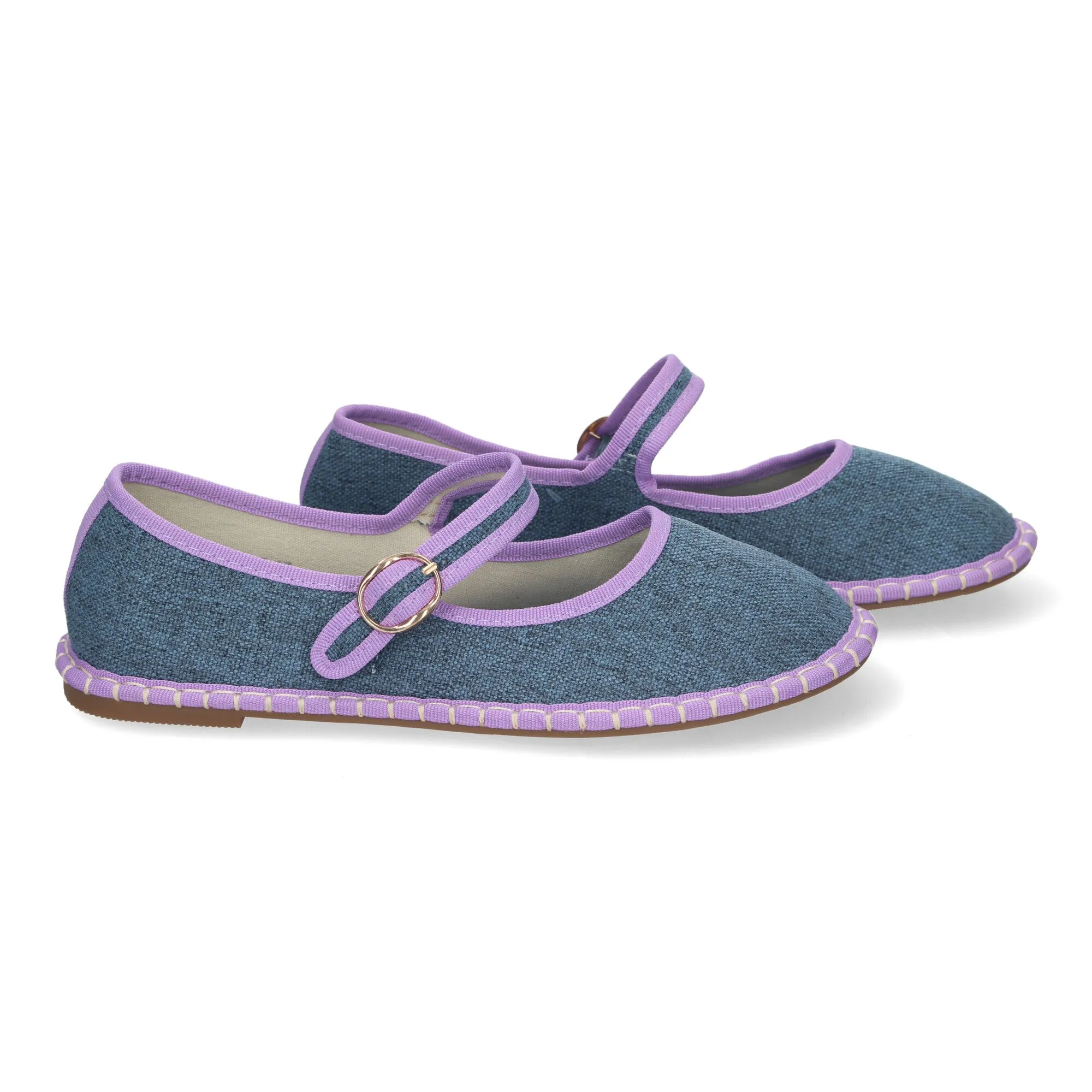 Alpargata veneciana estilo merceditas para mujer color azul YSD