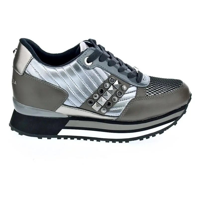 Apepazza Zapatillas Mujer RSD22 METALASSE RAYA LACED Plata