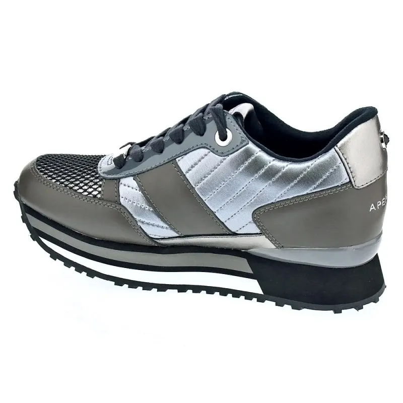 Apepazza Zapatillas Mujer RSD22 METALASSE RAYA LACED Plata
