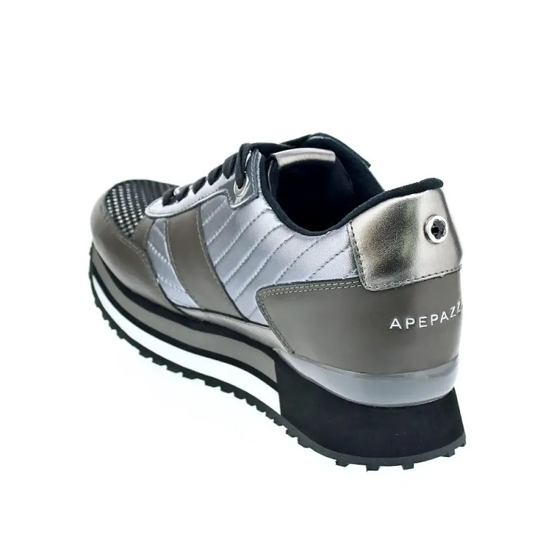 Apepazza Zapatillas Mujer RSD22 METALASSE RAYA LACED Plata