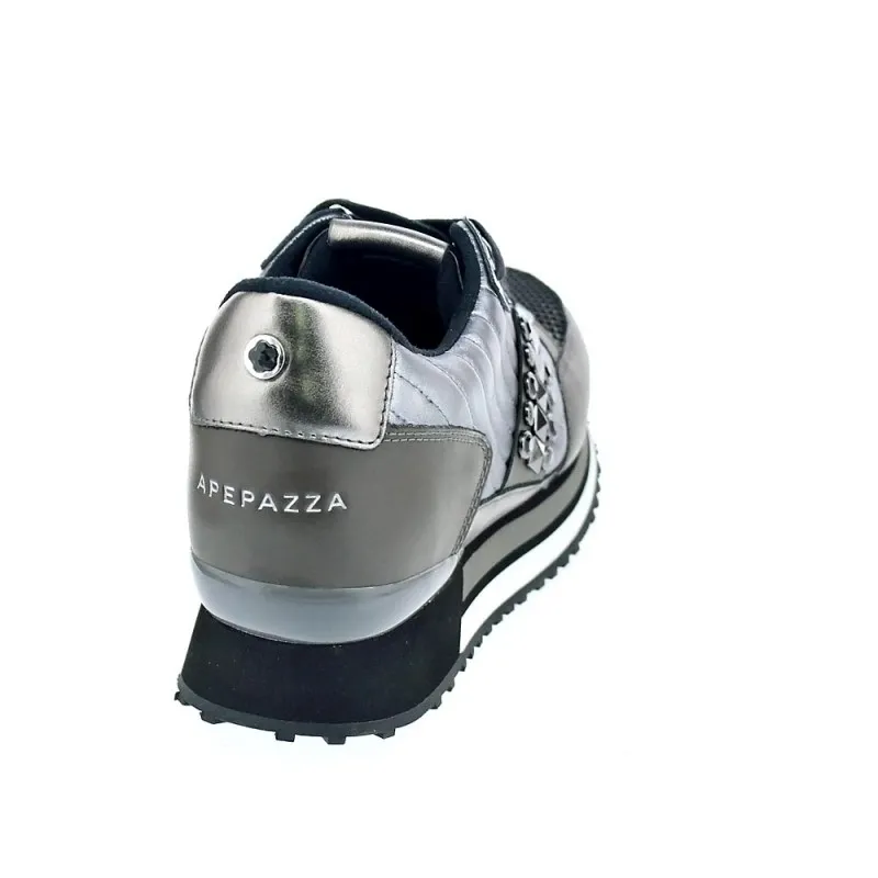 Apepazza Zapatillas Mujer RSD22 METALASSE RAYA LACED Plata
