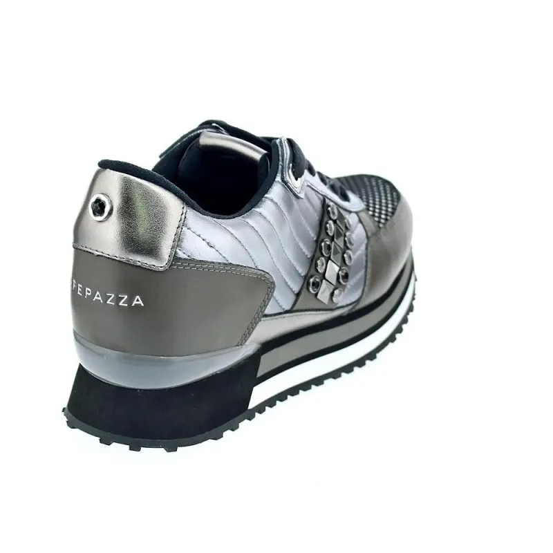 Apepazza Zapatillas Mujer RSD22 METALASSE RAYA LACED Plata