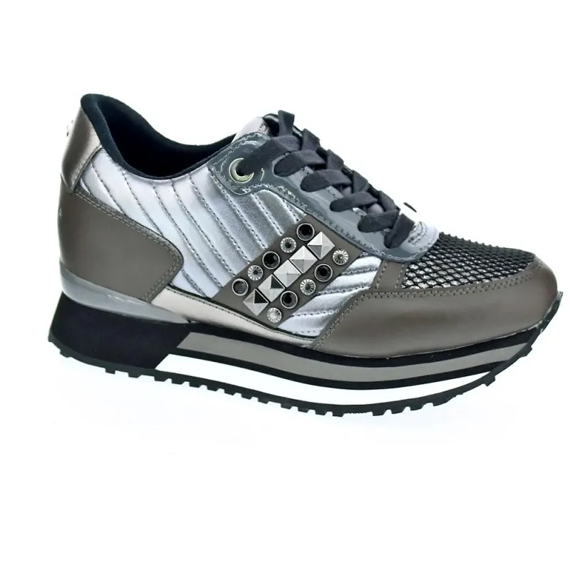 Apepazza Zapatillas Mujer RSD22 METALASSE RAYA LACED Plata