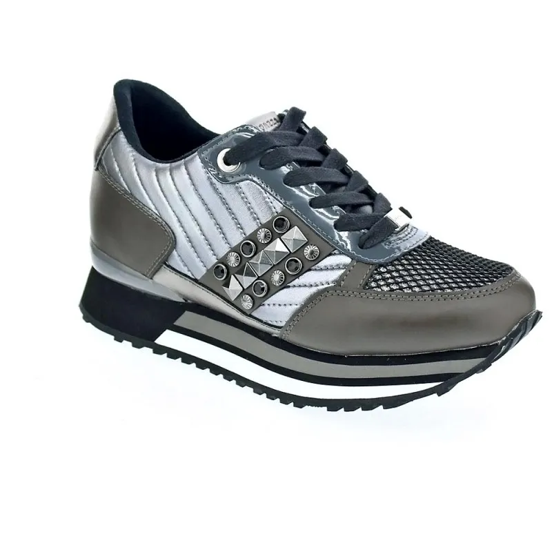 Apepazza Zapatillas Mujer RSD22 METALASSE RAYA LACED Plata
