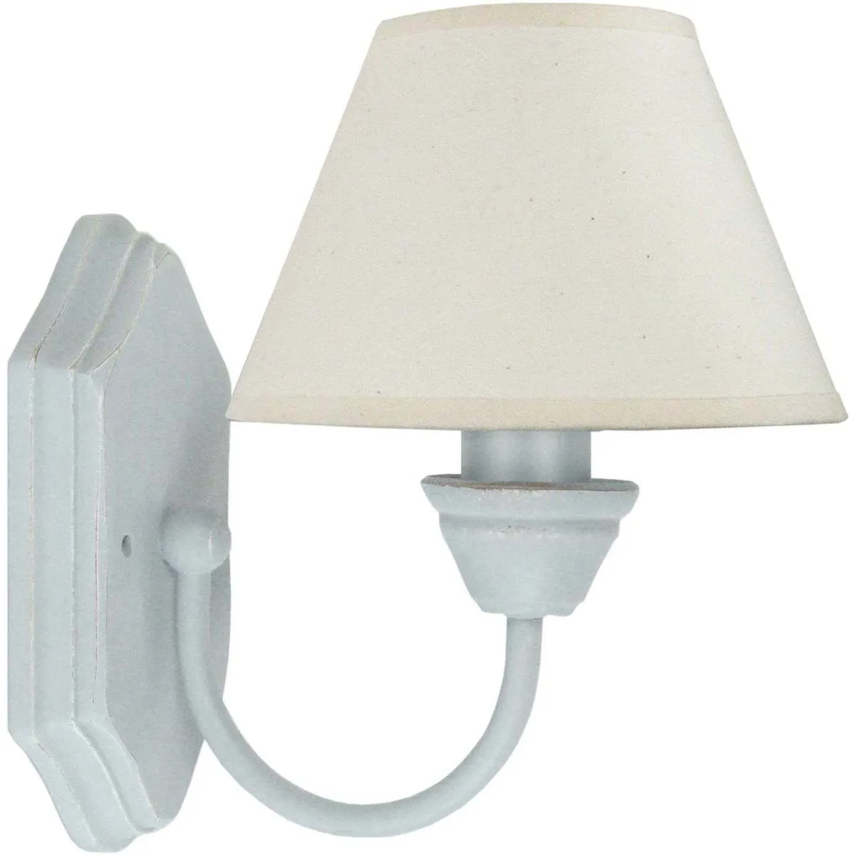 Aplique redondo madera blanco