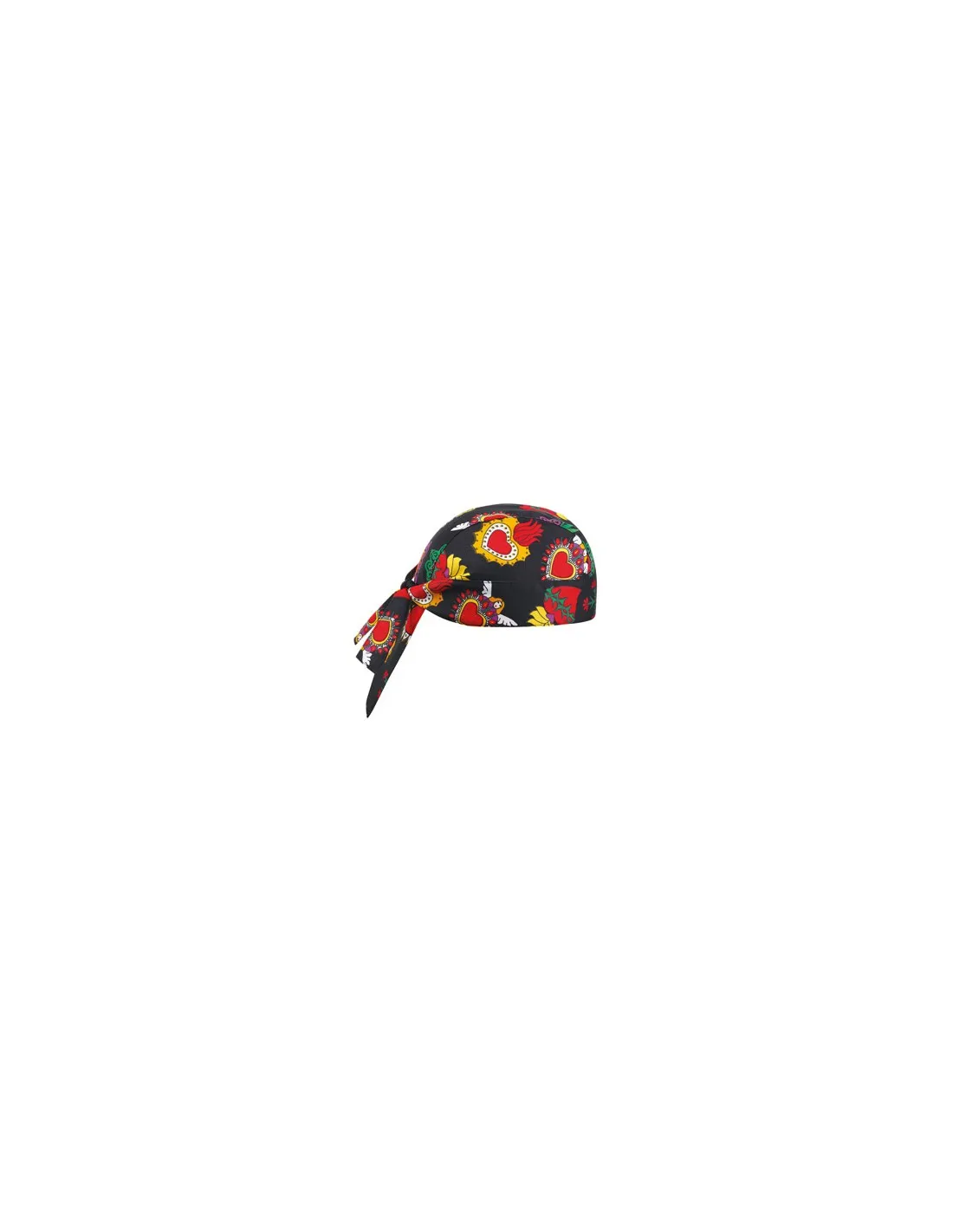 Bandana con nudo estampado corazones