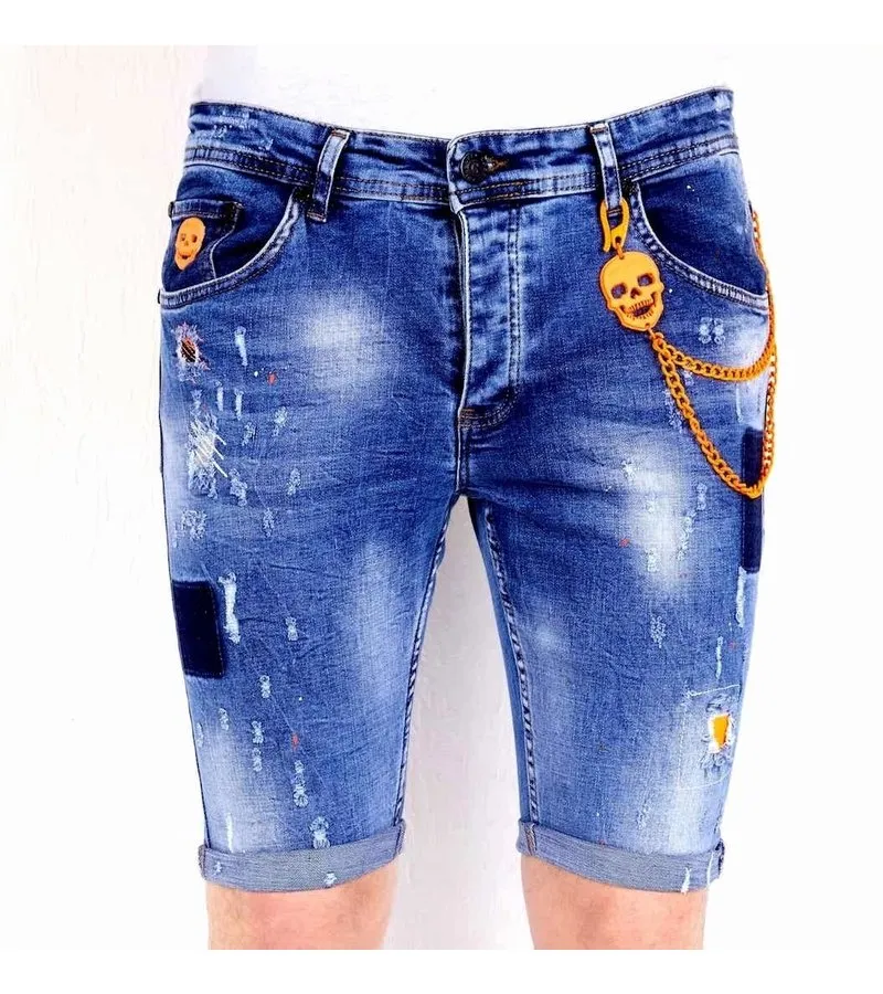 BERMUDAS VAQUERAS ROTAS HOMBRE  1014  AZUL