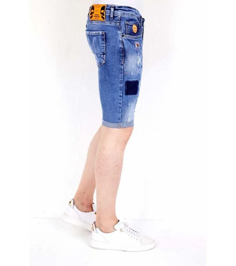 BERMUDAS VAQUERAS ROTAS HOMBRE  1014  AZUL