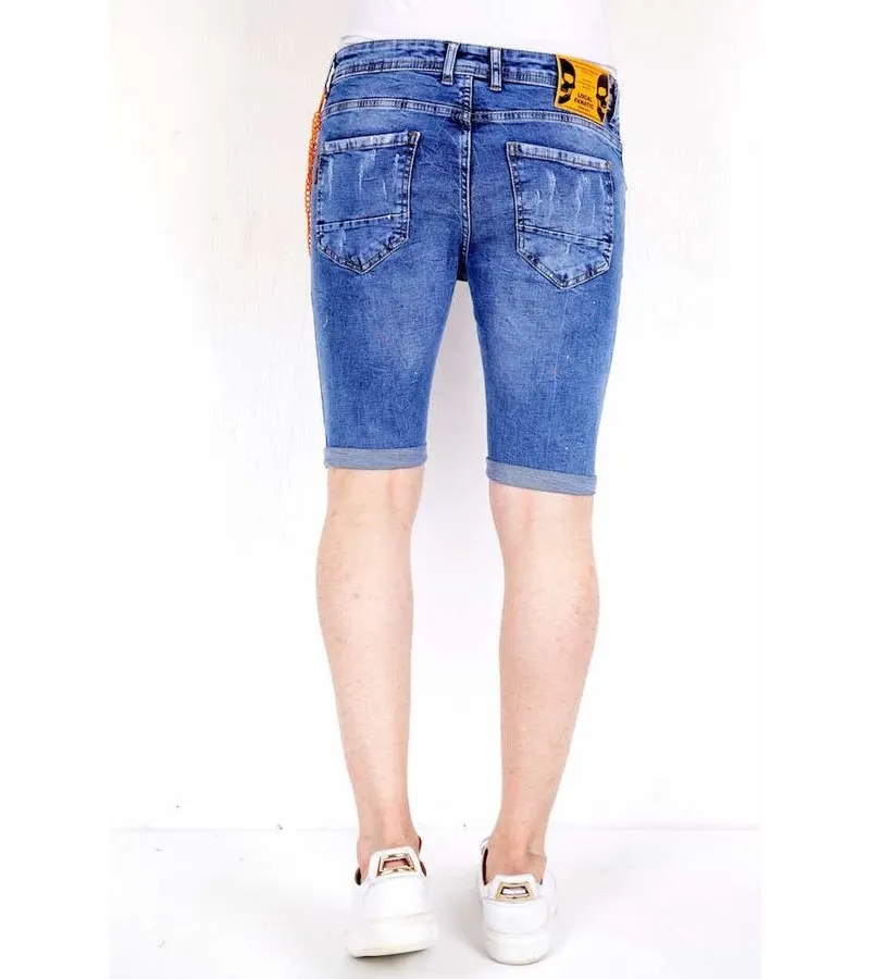 BERMUDAS VAQUERAS ROTAS HOMBRE  1014  AZUL