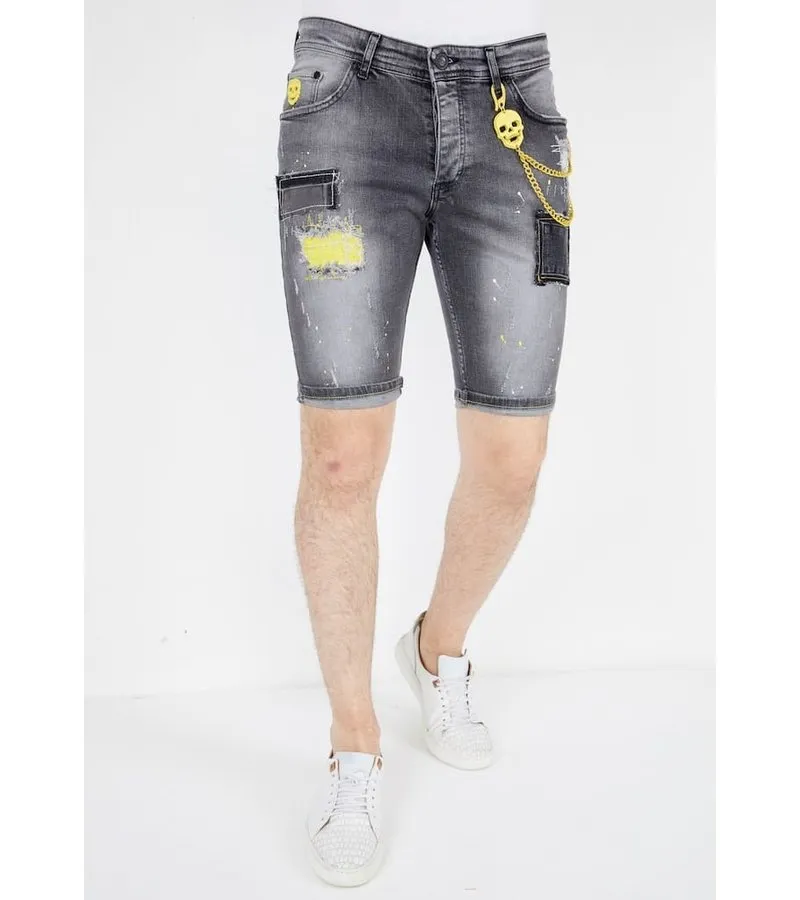 BERMUDAS VAQUERAS ROTAS HOMBRE  1053  GRIS