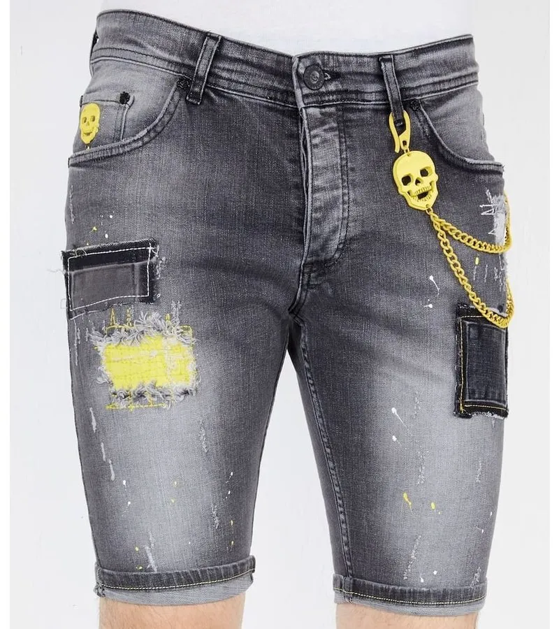 BERMUDAS VAQUERAS ROTAS HOMBRE  1053  GRIS