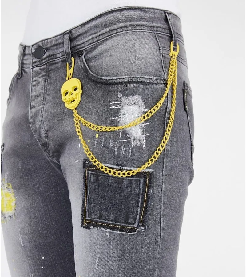 BERMUDAS VAQUERAS ROTAS HOMBRE  1053  GRIS