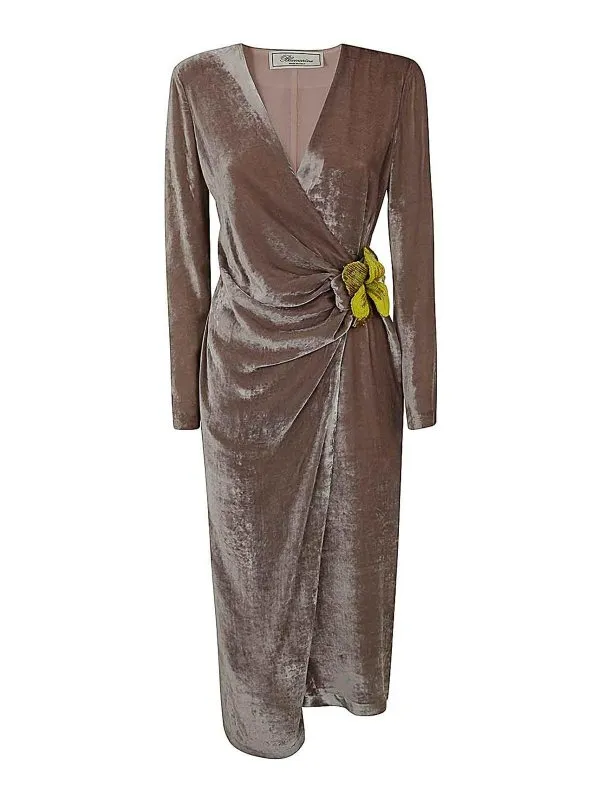 BLUMARINE VESTIDO MIDI  GRIS