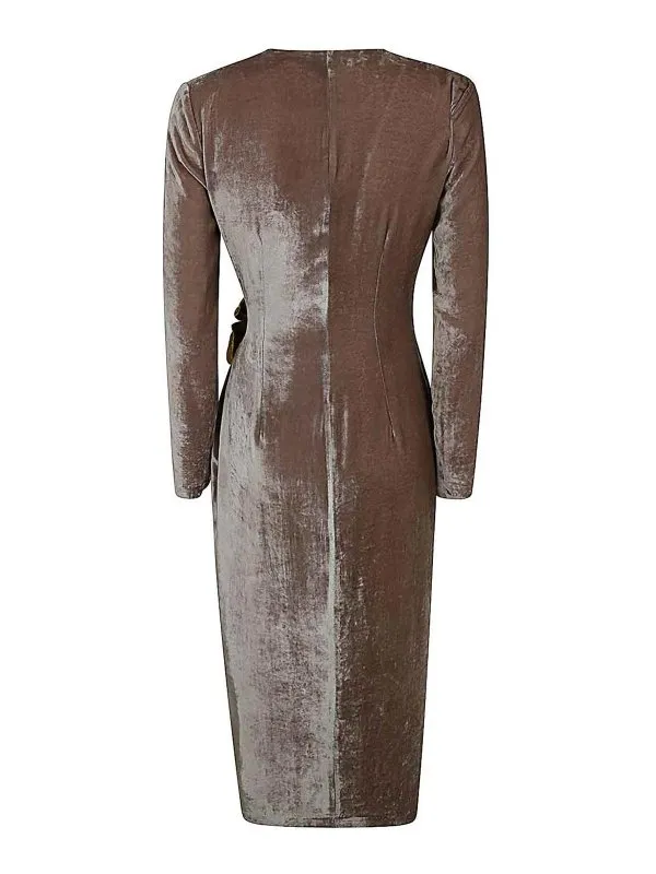 BLUMARINE VESTIDO MIDI  GRIS