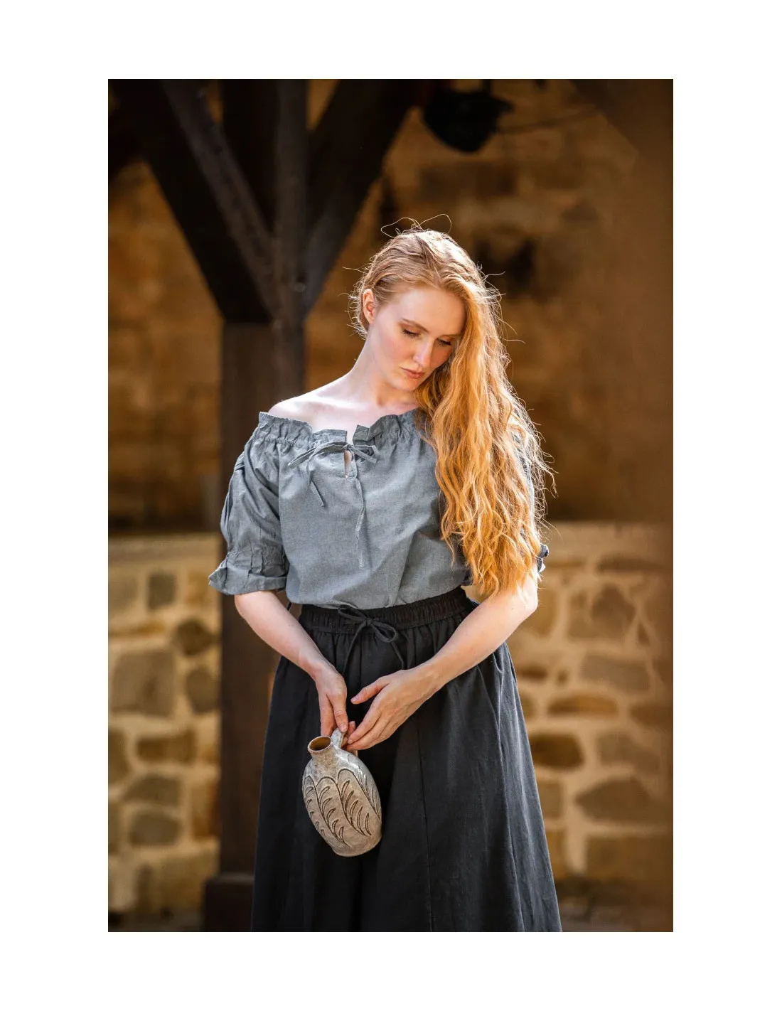 Blusa medieval Verena, manga corta