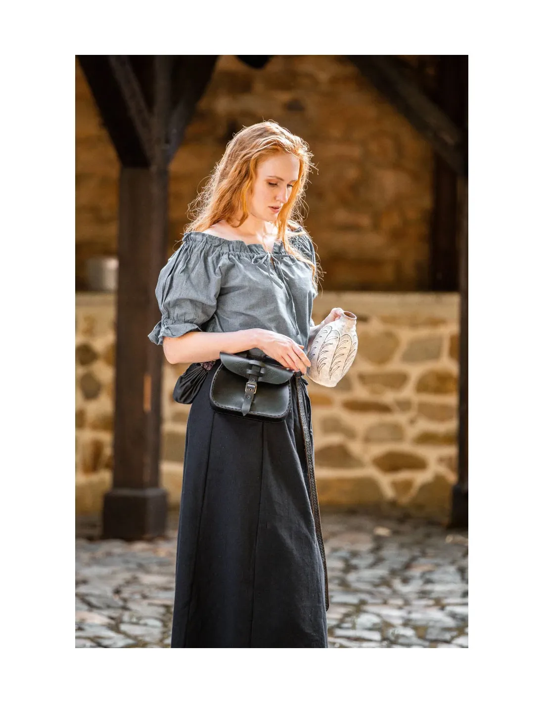 Blusa medieval Verena, manga corta