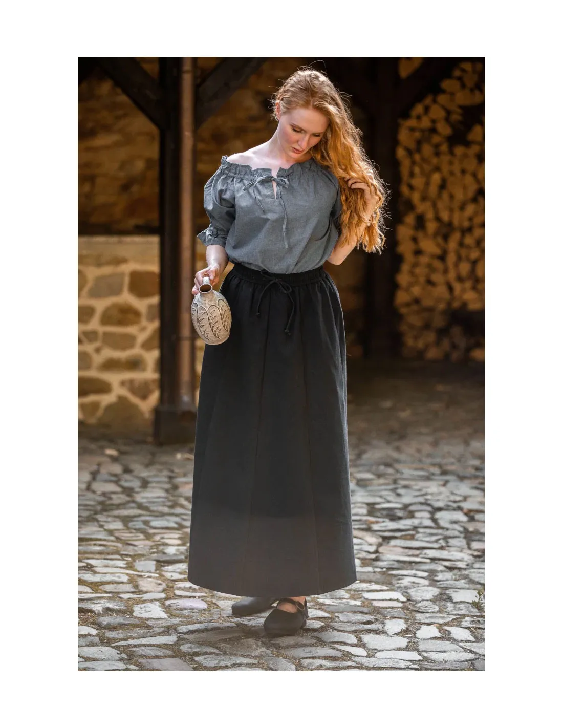 Blusa medieval Verena, manga corta