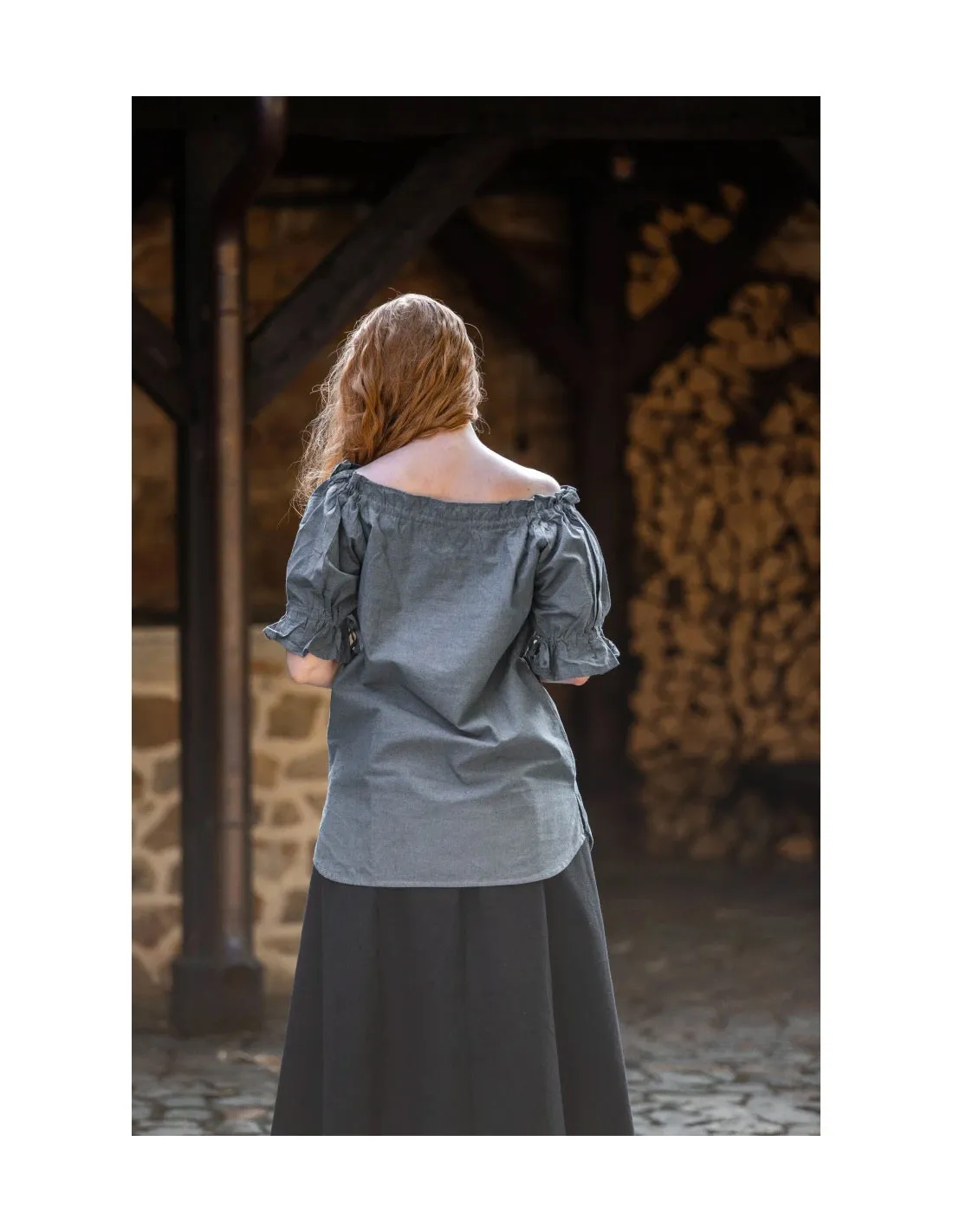 Blusa medieval Verena, manga corta