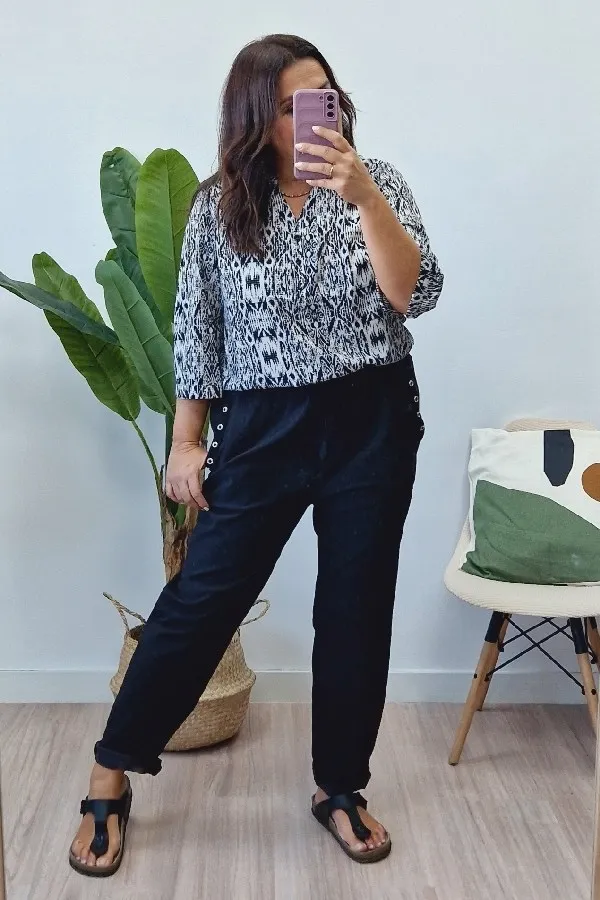 Blusa Snake Negra