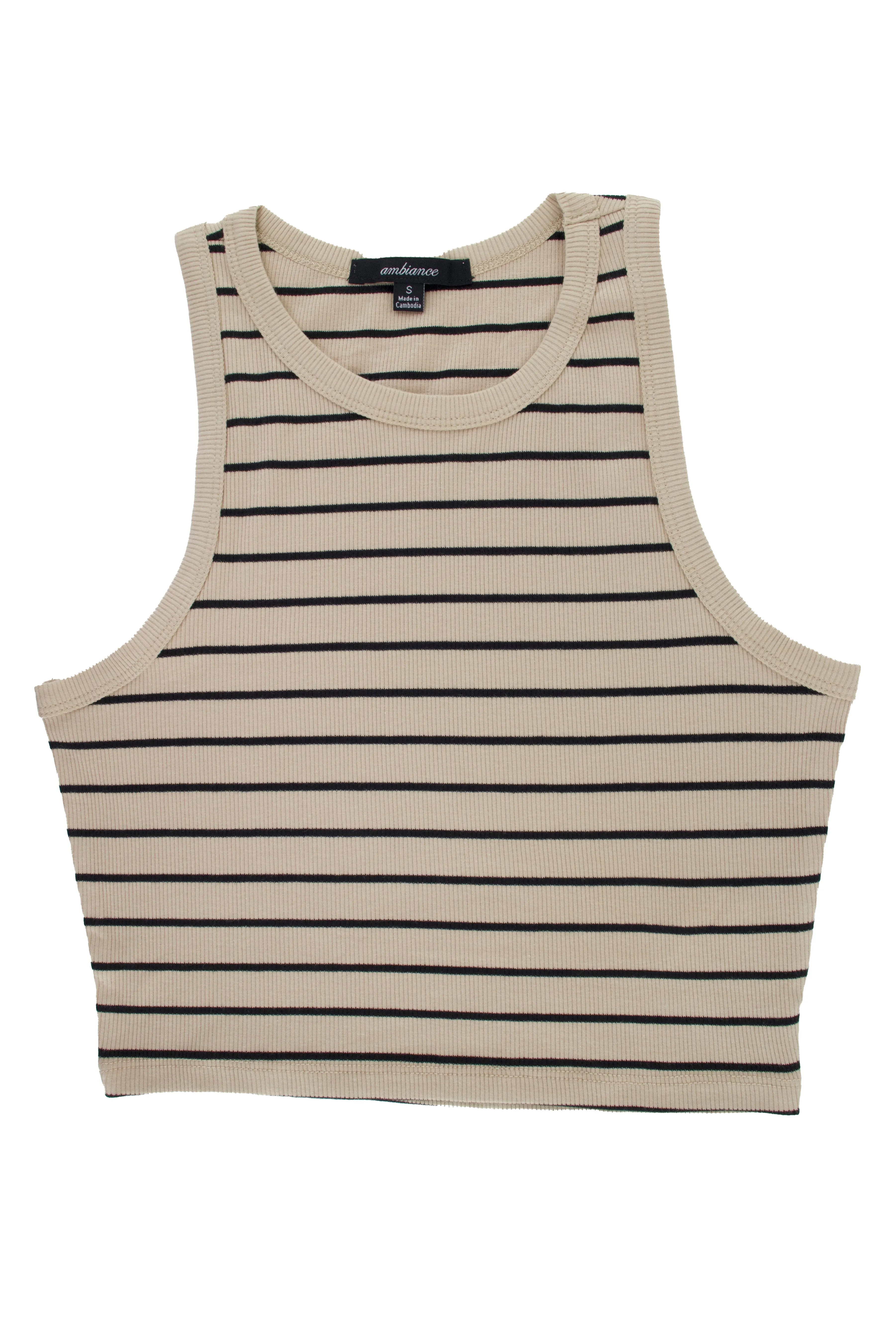 BLUSA TIRANTE ANCHO RAYAS BLANCAS 742471