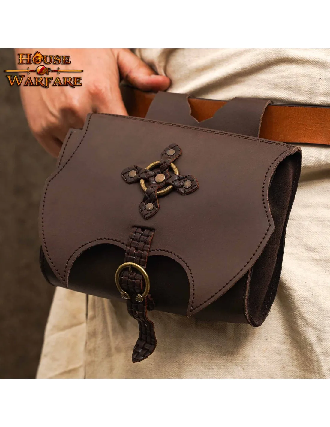 BOLSA MEDIEVAL ITZEL  MARRóN OSCURO