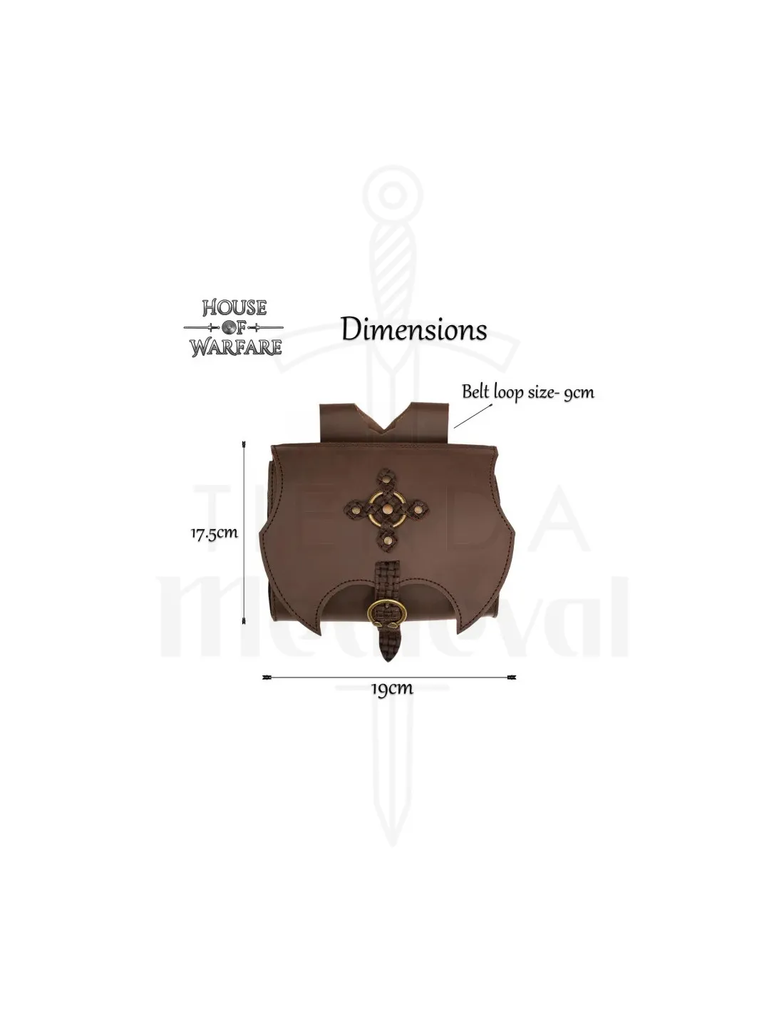 BOLSA MEDIEVAL ITZEL  MARRóN OSCURO
