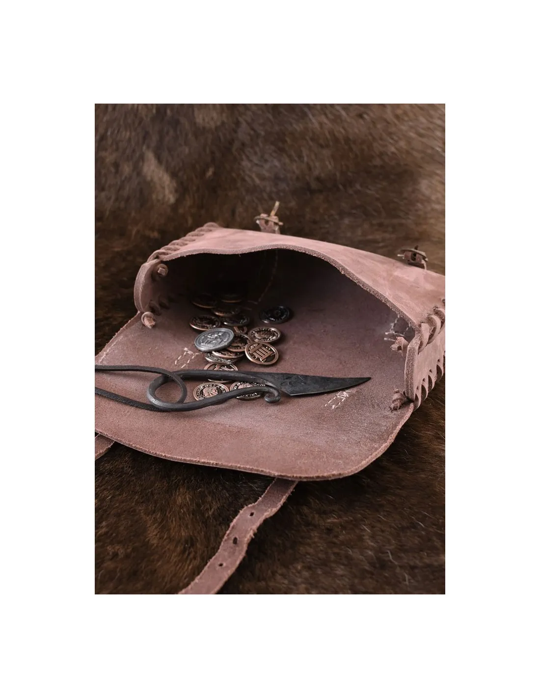 Bolso medieval con dos hebillas