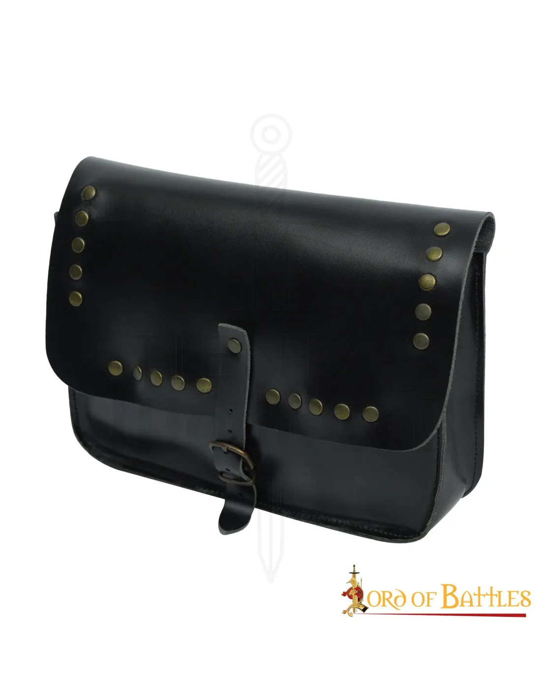 Bolso medieval cuadrado con chapones