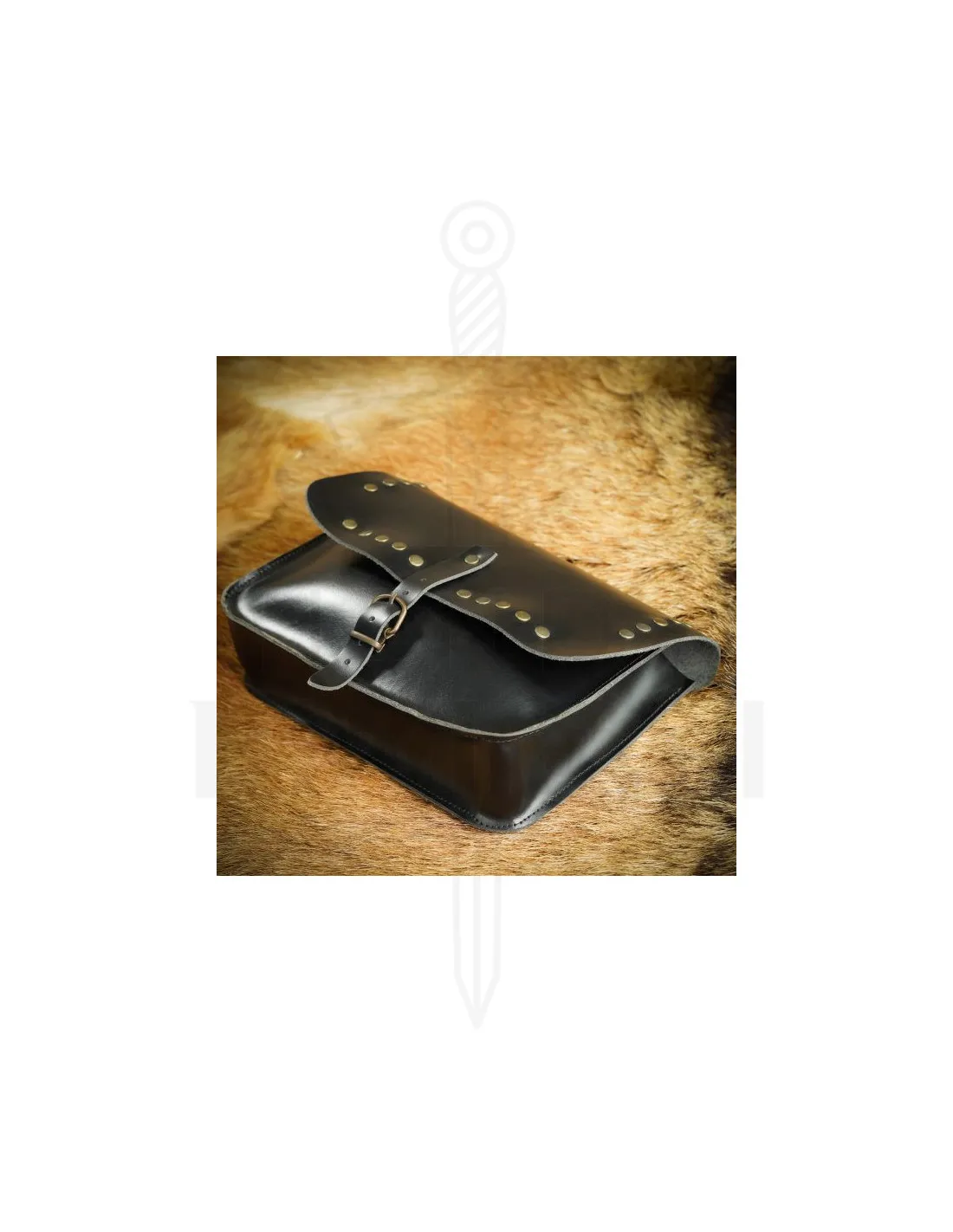 Bolso medieval cuadrado con chapones