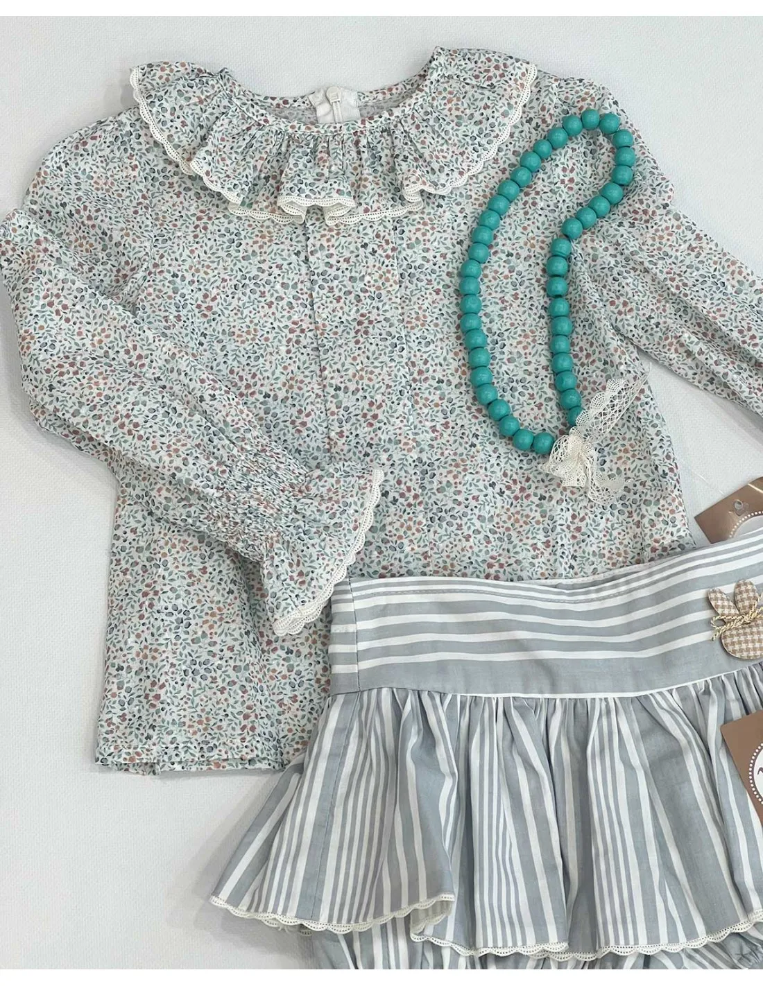 Bombacho y Blusa Colección Naomi Noma Fernández Verde Agua