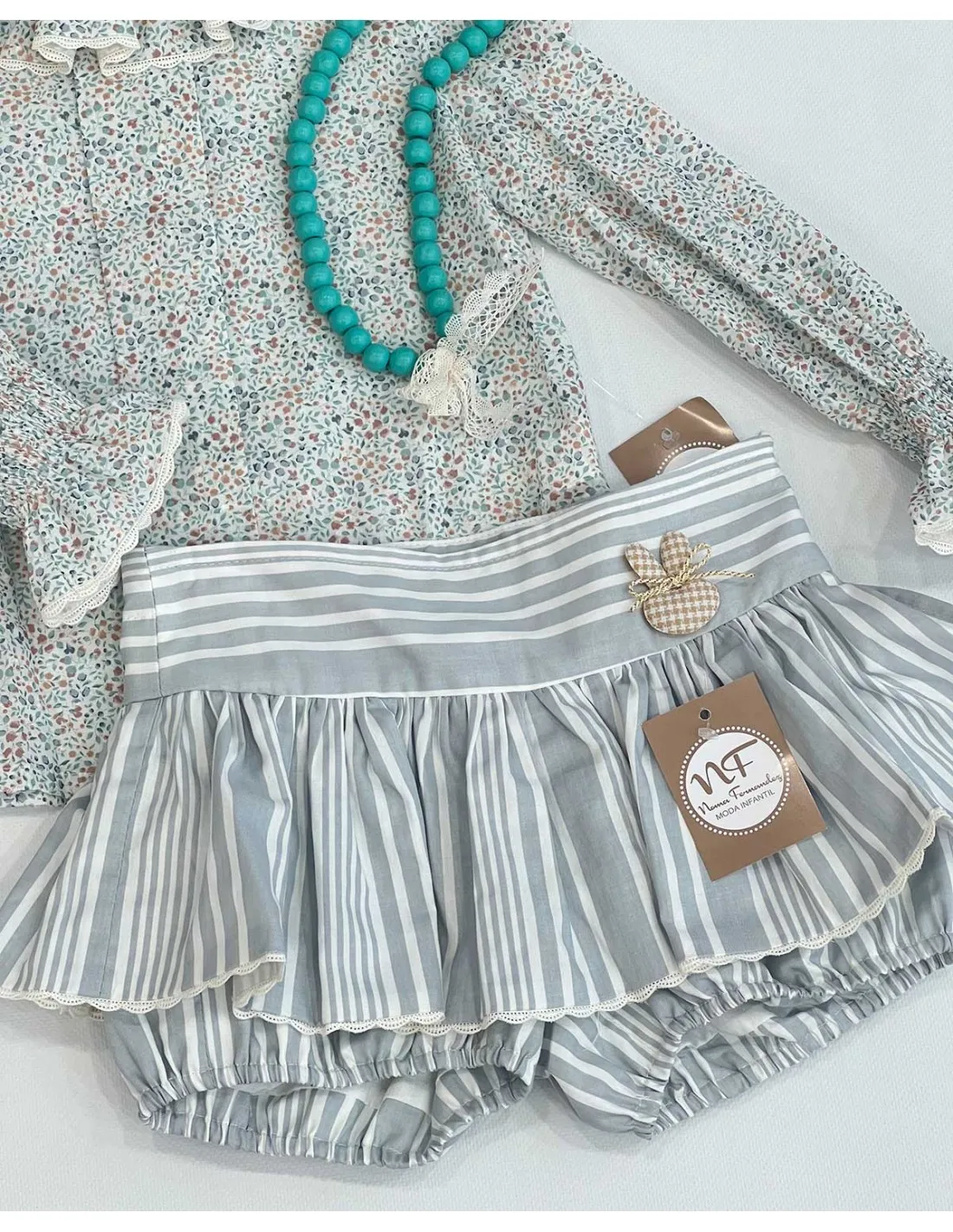Bombacho y Blusa Colección Naomi Noma Fernández Verde Agua