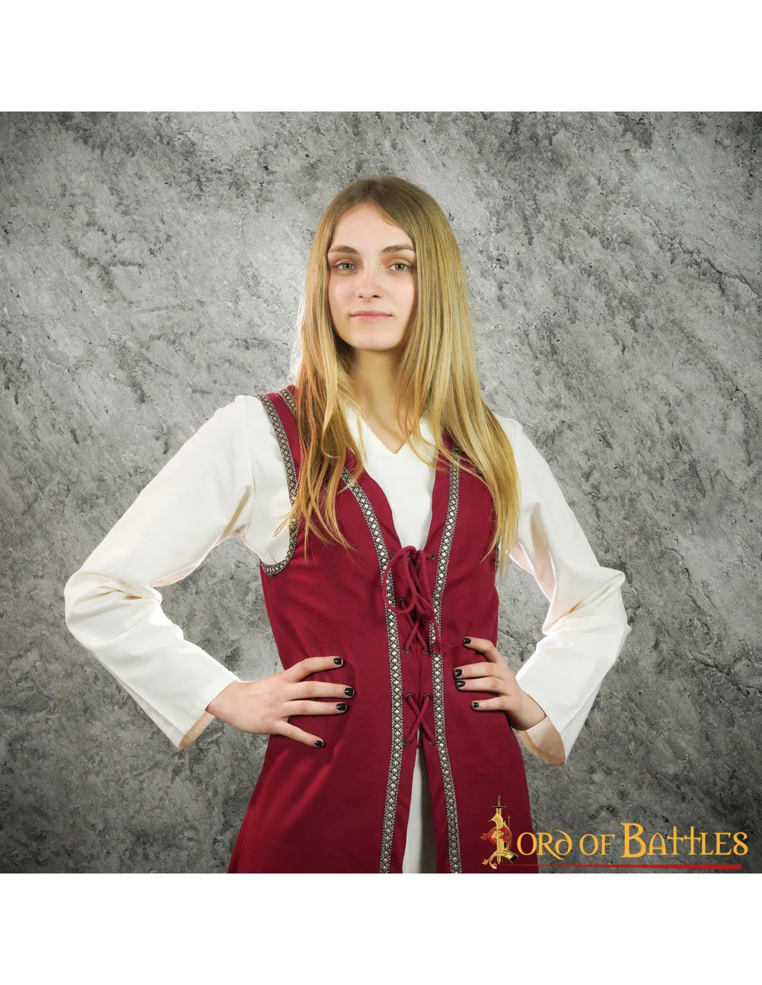 Brial Medieval Julietta en granate