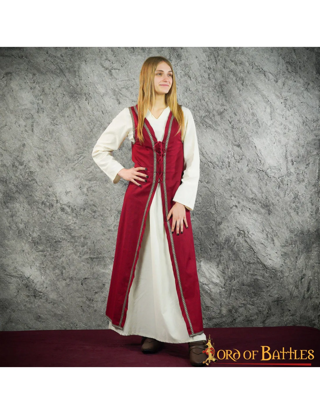 Brial Medieval Julietta en granate