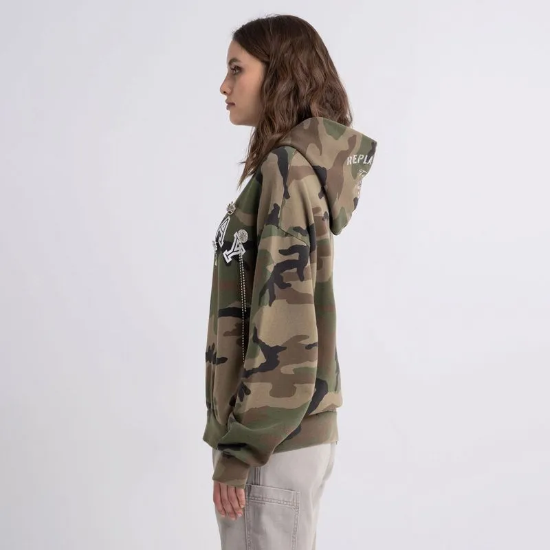Buzo Hoodie Cerrado Para Mujer Replay 52520
