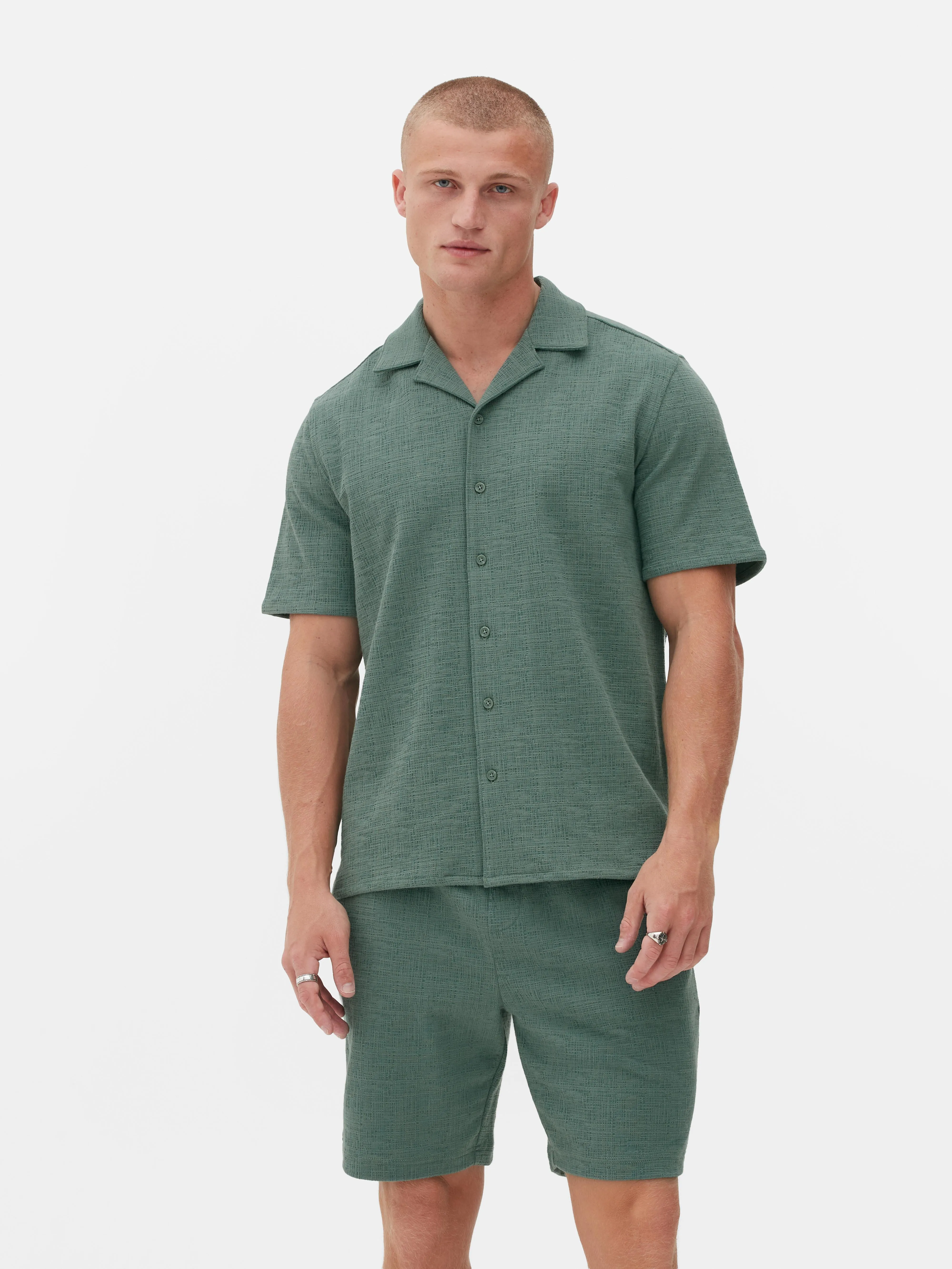 Camisa de manga corta con textura