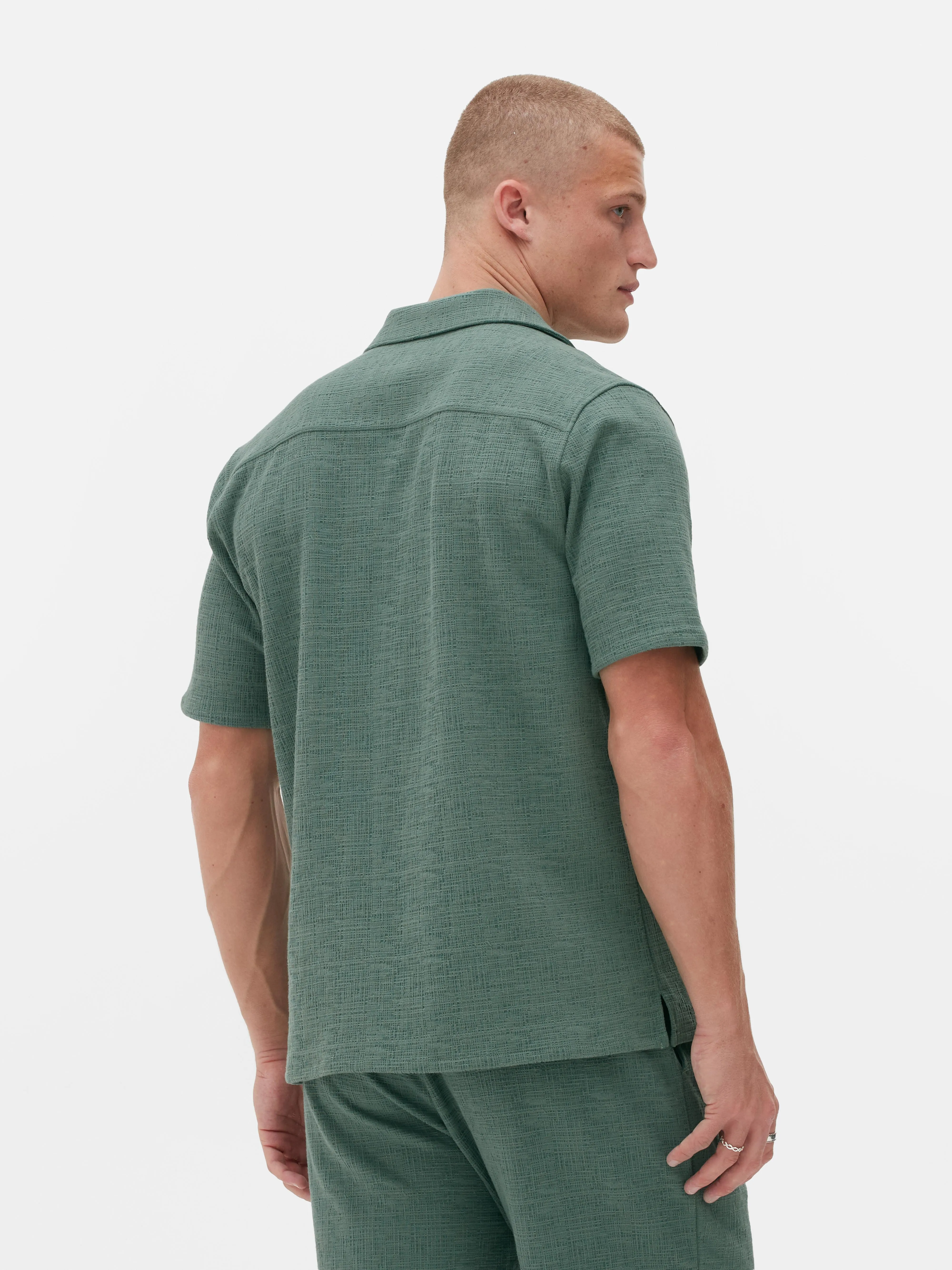 Camisa de manga corta con textura