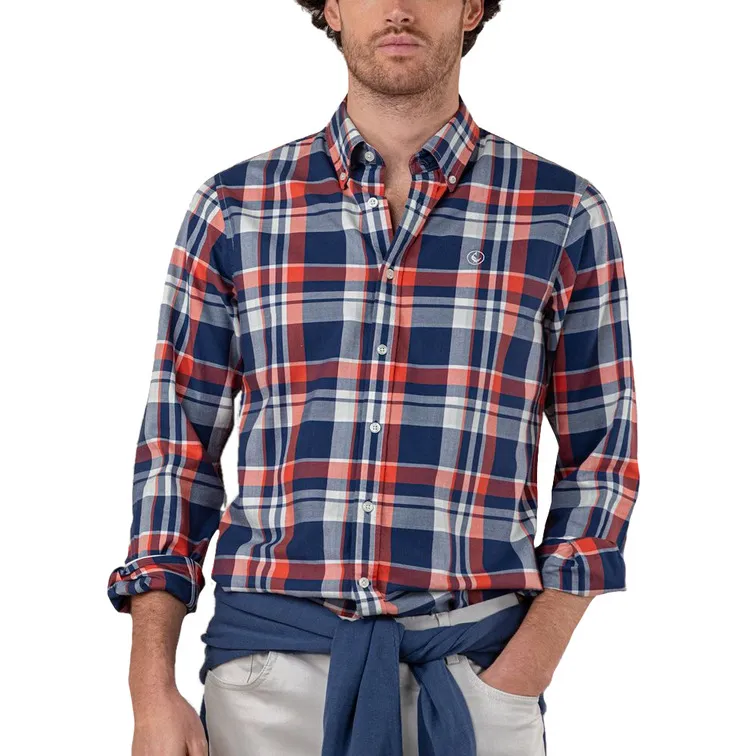 CAMISA HOMBRE  GANSO CAMISA CUADRO PREPPY MARINORO
