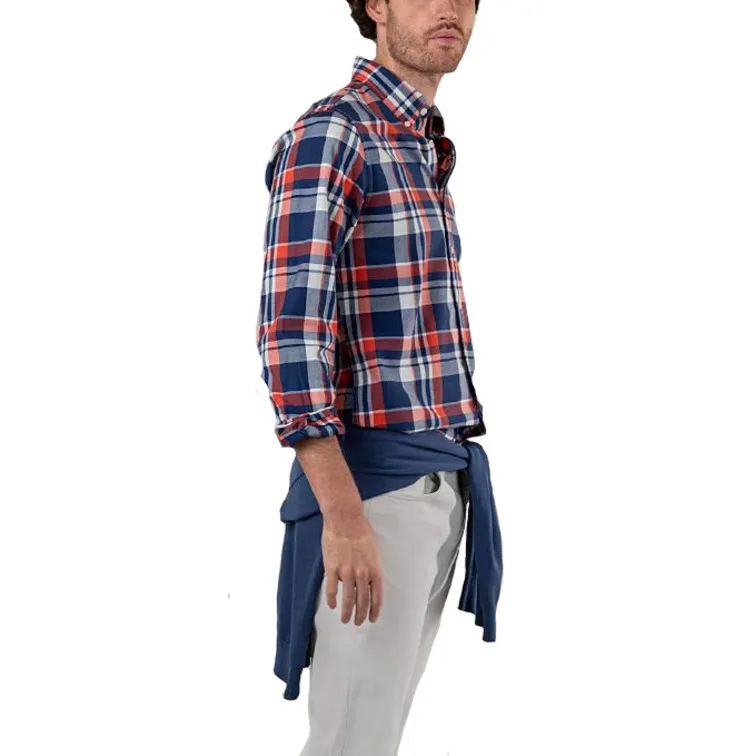 CAMISA HOMBRE  GANSO CAMISA CUADRO PREPPY MARINORO