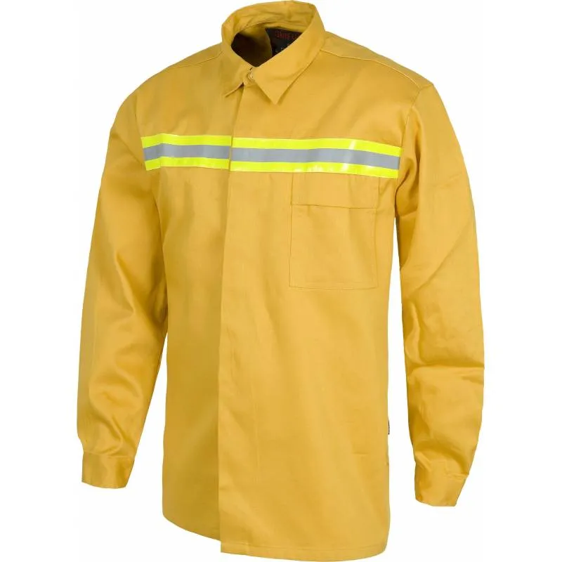 Camisa ignífuga con una cinta reflectante. 100% Algodón. EN531. EN470.