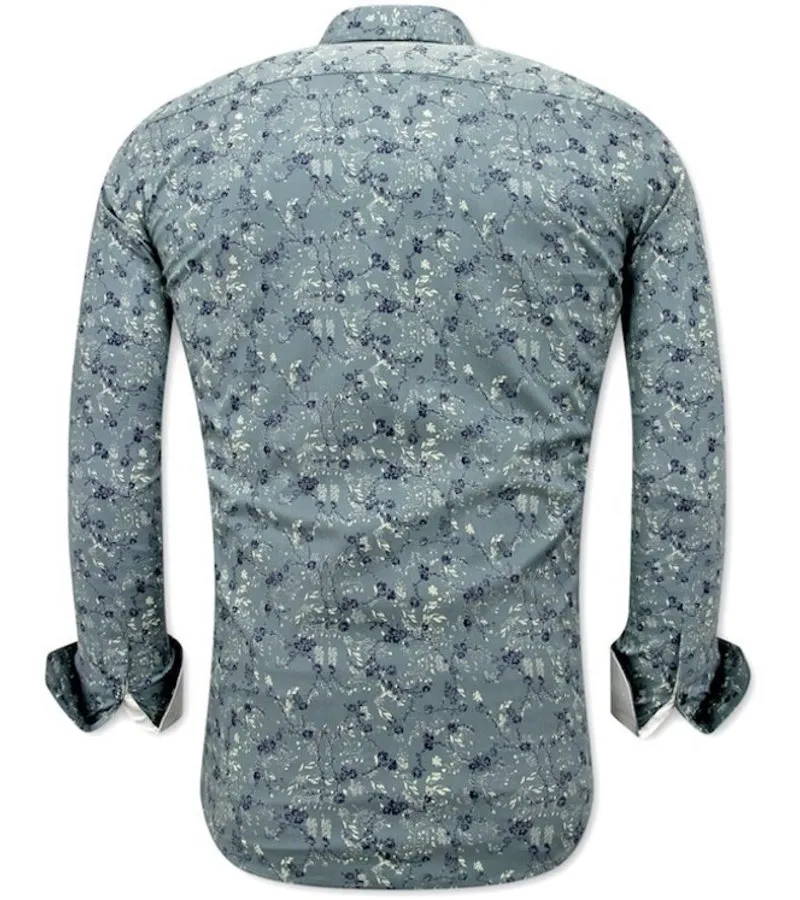 CAMISAS DE FLORES HOMBRE  3065  VERDE