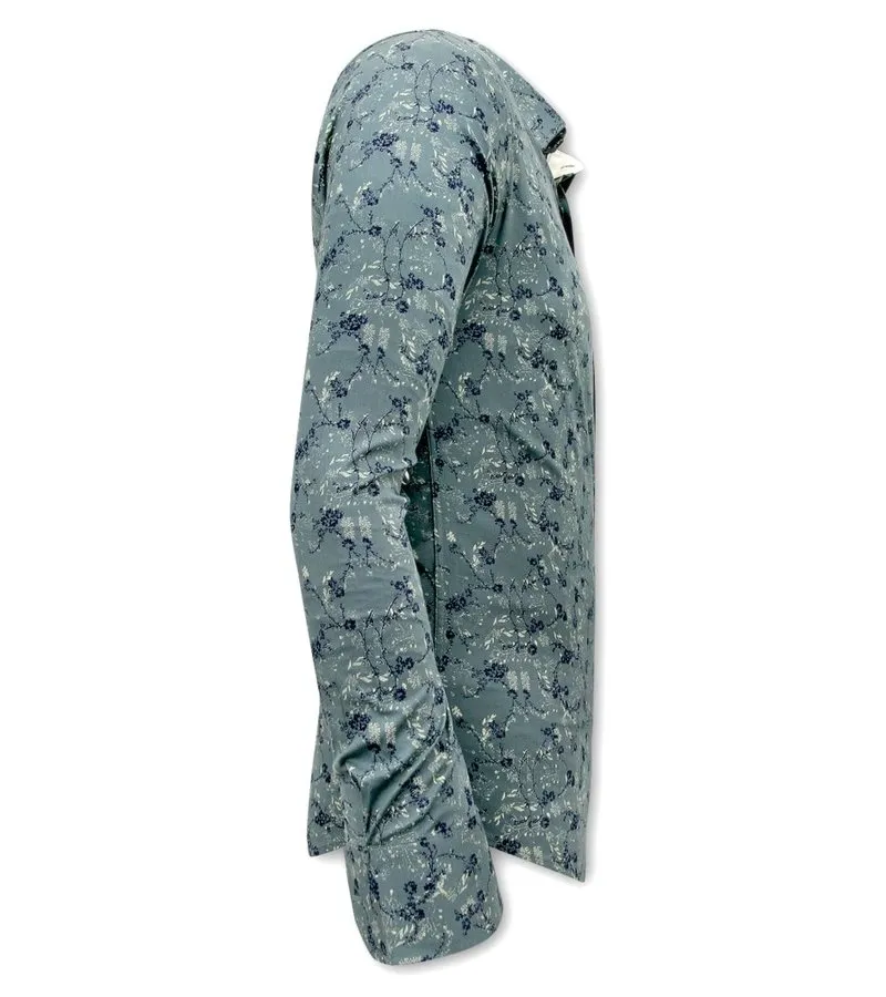 CAMISAS DE FLORES HOMBRE  3065  VERDE