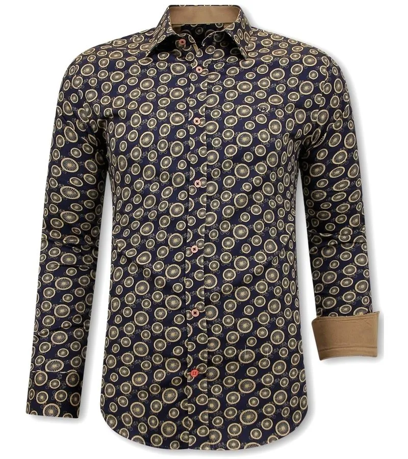 CAMISAS ESTAMPADAS PARA HOMBRE  3094  MARRóN