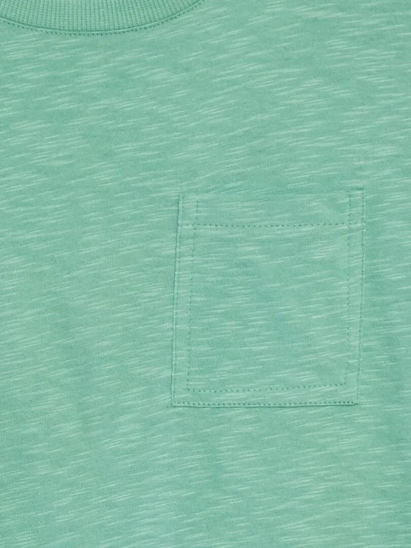CAMISETA ANCHA CON CUELLO REDONDO  VERDE