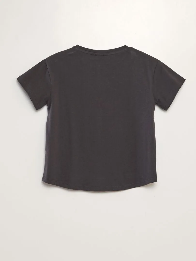 CAMISETA ANCHA 'BARBIE'  NEGRO